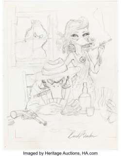 Carl Barks | Dangerous Dan McGoose with Fowl Preliminary Art (1978). ... | Heritage