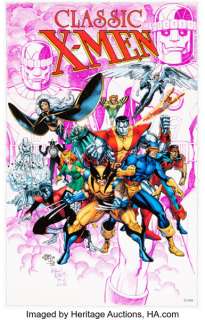 Classic X-Men | Arthur Adams - Sentinels Illustration Original Art on Signed Limited Edition P... | Heritage