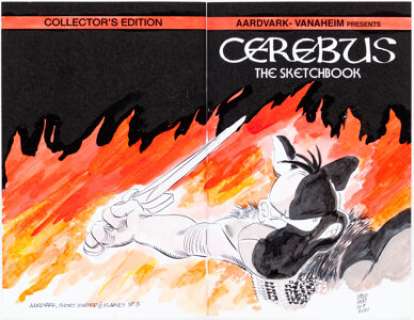 Dave Sim | Cerebus The Sketchbook #1 Sketch Cover Original Art (The Waverly Press, 2021) Condition: VF/NM.... | Heritage