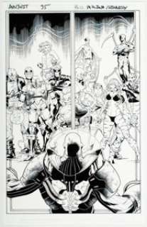 Andrew Hennessy [Jorge Molina printed blue lines] - Avengers: The Initiative #35 Story Page 10 Original Art (Marvel,...