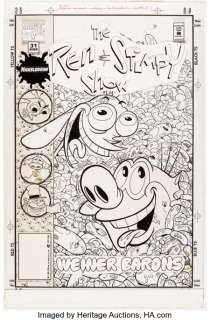 Marvel Artist | Darren Auck and Gary Fields Ren & Stimpy Show #31 Cover Original Art (Marvel, 1995).... (Total: 2 Original Art) | Heritage