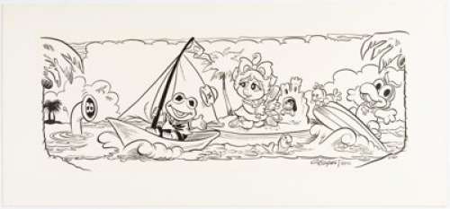 Gilchrist, Guy - Guy Gilchrist - Muppet Babies Illustration Original Art (1985)....