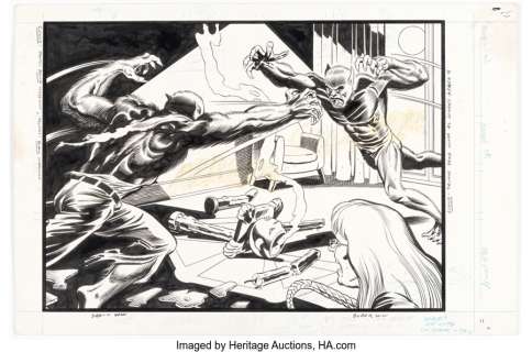 Perlin, Don - Don Perlin and Mike Royer Werewolf by Night #18 Double Splash Page 10-11 Original Art (Marvel, 1974)....