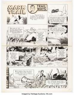 Dodd, Ed - Ed Dodd and Tom Hill Mark Trail Sunday Comic Strip Original Art dated 10-4-64(Hall Syndicate, Inc., 1966). ...