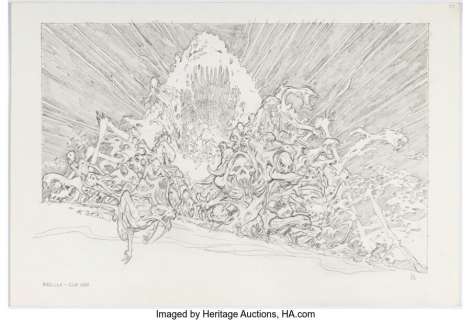 GarcÃ­a-Lopez, José Luis - José Luis GarcÃ­a-Lopez - Parallax Style Guide for Green Lantern Movie Illustrations Original Art Group of 3 (DC/WB 2010).... (Total: 3 Original Art)