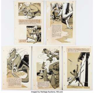 Kane, Gil | Gil Kane Blackmark Paperback Graphic Novel Illustration Story Pages Original Art Group of 5 (Bantam Books, 1971).... (Total: 5 Original Art) | Heritage