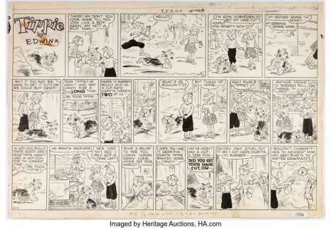 Dumm, Edwina - Edwina Dumm Tippie Sunday Comic Strip Original Art dated 10-9-49 (George Matthew Adams Service, Inc.,/King Feature...