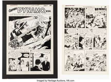 Giunta, John | John Giunta and Wally Wood T.H.U.N.D.E.R. Agents #9 Dynamo Story Pages 1 and 8 Original Art (Tower, 1966).... (Total: 2 Original Art) | Heritage