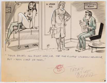 Ward, Bill | Bill Ward - Men’s Magazine Single Panel Gag Cartoon Illustration Original Art (Humorama, c. 1970-80s).... | Heritage