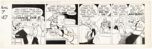 Gould, Chester | Chester Gould Dick Tracy Daily Comic Strip Original Art dated 8-7-47 (Chicago Tribune Syndicate, 1947). ... | Heritage
