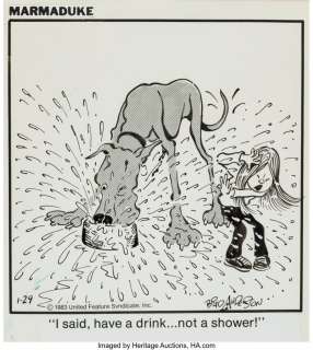 Anderson, Brad - Brad Anderson Marmaduke Daily Comic Strip Original Art dated 1-29-83 (United Features, 1983) ...