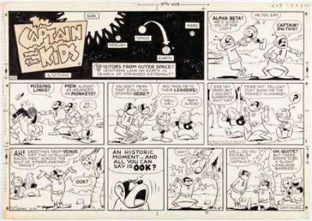 Dirks, John - John Dirks The Captain and the Kids Sunday Comic Strip Original Art dated 8-28-60 (United Feature Syndicate, 1960)...