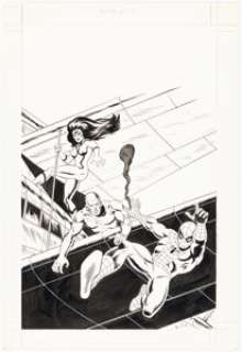 Frisano, Jean - Jean Frisano Nova #58 Cover Painting Original Art dated 11-5-1982 (Editions Lug, 1982)....