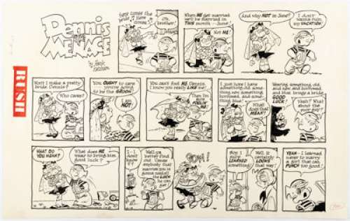 Ketcham, Hank - Hank Ketcham Dennis the Menace Sunday Comic Strip Original Art dated 6-4-67 (North American, 1967). ...