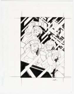 Marvel Artist - Cory Walker Vs. System - Marvel: Origins MOR-069 "Cosmic Radiation" Card Illustration Fantastic Four Original Art ...