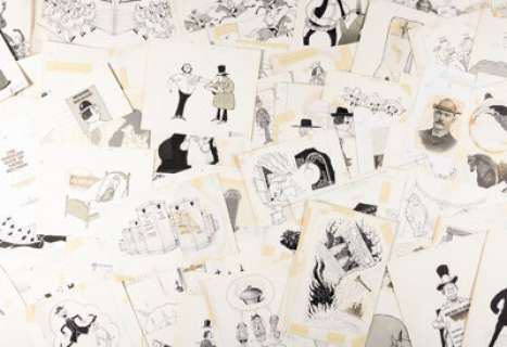 Jaffee, Al | Al Jaffee The Ghoulish Book of Weird Records Illustrations Original Art Group of 79 (Signet, 1979).... (Total: 79 Original Art) | Heritage