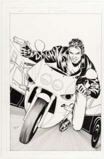 Jaaska, Bill - Bill Jaaska Sable #18 Cover Original Art (First Comics, 1989)....