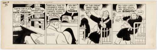 Chester Gould | Dick Tracy Daily Comic Strip Flattop Original Art 3-18-1944 (Chicago Tribune, 1944).... | Heritage