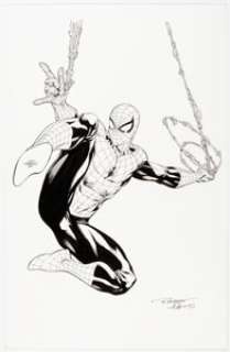 Robert Atkins - Marvel Legends Spider-Man Packaging Illustration Original Art (Hasbro, 2013)....