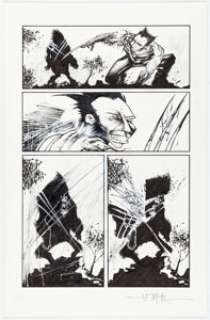Ted McKeever Rampaging Wolverine #1 Story Page 9 Original Art (Marvel, 2009).