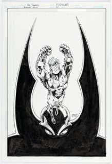 Dan Jurgens and Norm Rapmund Booster Gold #24 Cover Original Art (DC, 2009).