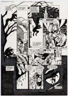 George Pérez, John Lowe, and Tim Eldred Break-Thru #1 Story Page 14 Rune and Night Man Original Art (Malibu/Ultraverse, 1993).