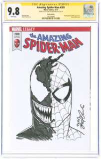 Roland Paris The Amazing Spider-Man #789 Sketch Edition - Signature Series Original Art (Marvel, 2017) CGC NM/MT 9.8 White pages.