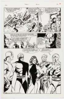 Mike Collins and Eduardo Barreto Justice League Quarterly #14 Story Page 36 Original Art (DC, 1994).