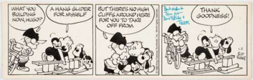 Bud Blake Tiger Daily Comic Strip Original Art dated 1-2-80 (King Features Syndicate, 1980).