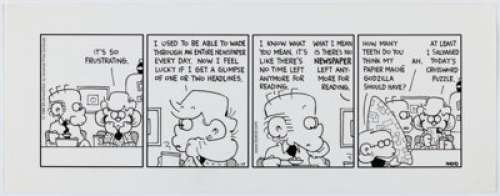 Bill Amend Foxtrot Daily Comic Strip Original Art dated 6-25-98 (Universal Press Syndicate, 1998). | Heritage