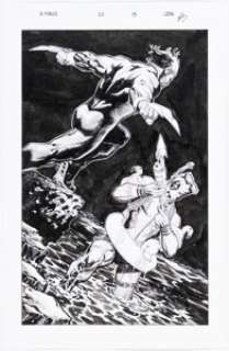 Joshua Cassara X-Force #20 Wolverine vs. Deadpool Splash Page 13 Original Art (Marvel, 2021). | Heritage