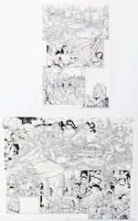 Chris Dreier [Gianluca Pagliarani printed blue lines] Wolfskin: Hundredth Dream #4 Story Pages 1-7 Original Art (Avatar Press, 2010). (Total: 7 Original Art)