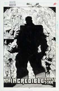 Scot Eaton and Mike Barreiro Silver Surfer #95 Splash Page 22 Original Art (Marvel, 1994). | Heritage