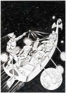 Jerry Ordway Justice League of America #3 Cover Recreation Original art (2013). | Heritage