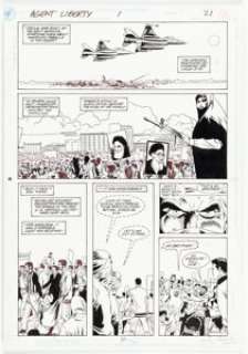 Dusty Abell, Jackson "Butch" Guice, and others Agent Liberty Special #1 Story Page 21 Original Art (DC, 1992).