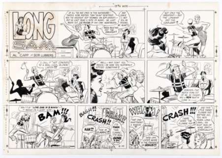 Bob Lubbers Long Sam Sunday Comic Strip Original Art dated 8-29-54 (United Feature Syndicate, 1954). | Heritage