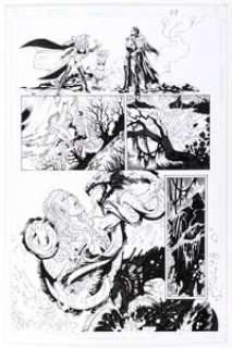 Ron Adrian, Rob Lean, and others Brian Pulido‘s Lady Death: Abandon All Hope #2 Story Pages 8-12 Original Art (Avatar Press, 2005). (Total: 5 Original Art)