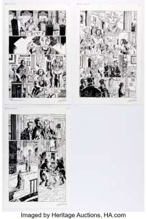 Guy Davis B.P.R.D.: The Warming #1 Story Pages 16-18 Original Art (Dark Horse, 2008). (Total: 3 Original Art)