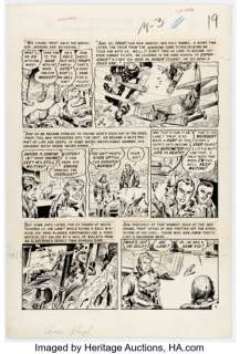 Bernie Krigstein Aces High #1 "The Mascot" Story Page 3 Original Art (EC, 1955). | Heritage