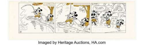 Floyd Gottfredson (attributed) Mickey Mouse Daily Comic Strip Original Art dated 7-10-63 (King Features Syndicate, 1963). | Heritage
