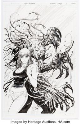 Tyler Kirkham Extreme Carnage Alpha Variant Cover Original Art (Marvel, 2021).