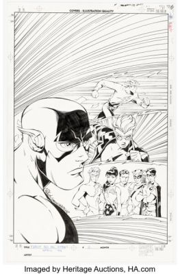 Mike Wieringo and Norm Rapmund Flash 80-Page Giant #2 Cover Original Art (DC, 1999). | Heritage