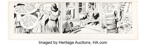Alex Raymond Rip Kirby Daily Comic Strip Original Art dated 7-1-52 (King Features Syndicate, 1952). | Heritage