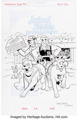 Fernando Ruiz and Bob Smith Jughead and Archie Double Digest #18 Cover Original Art (Archie, 2016).