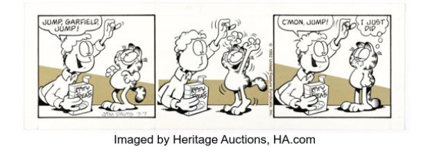 Jim Davis Garfield Daily Comic Strip Original Art dated 7-7-92 (United Feature Syndicate, 1992). | Heritage
