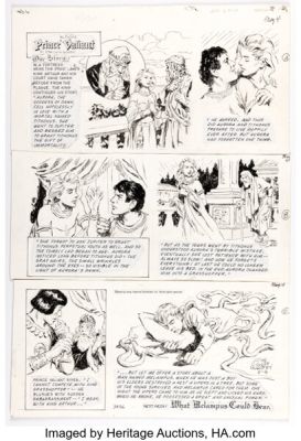 John Cullen Murphy Prince Valiant #3456 Sunday Comic Strip Original Art dated 5-4-03 (King Feature Syndicate, 2003). | Heritage