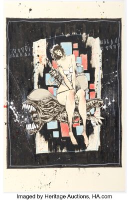 Jim Mahfood Alien Visions Illustration Original Art (UDON Entertainment, 2016).