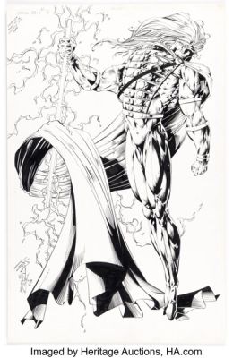 Jason Johnson and Chris Carlson Union #7 Pin-Up Original Art (Image, 1995).