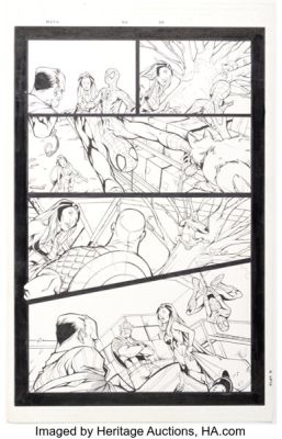 Ig Guara and Sandro Ribeiro Marvel Adventures The Avengers #28 Story Page 4 Original Art (Marvel, 2008). | Heritage