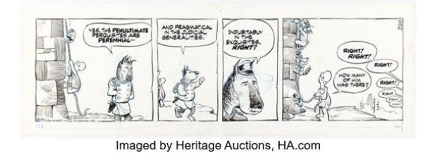 Walt Kelly Pogo Daily Comic Strip Original Art dated 8-5-70 (Publishers-Hall Syndicate, 1970). | Heritage